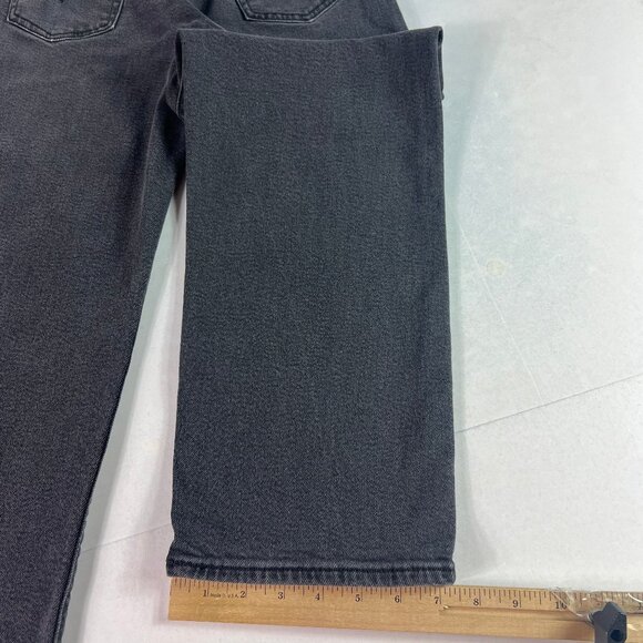 Levi's Jeans Women's 26x25* Ribcage High Rise Straight Ankle Black Denim Tag 26 - Picture 11 of 16